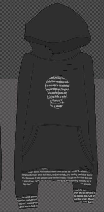 "Words" black hoodie