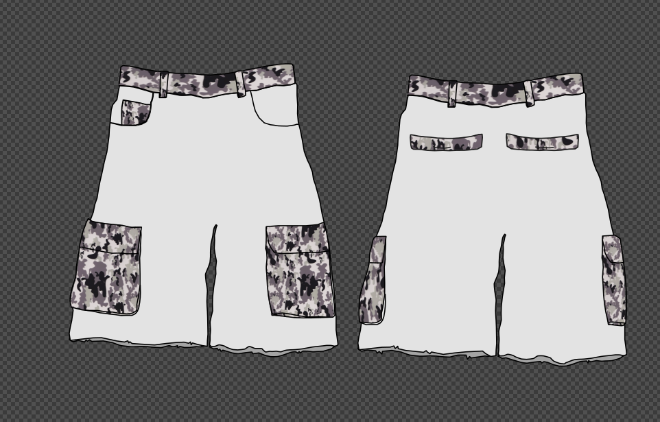 "Snow" Cargo shorts